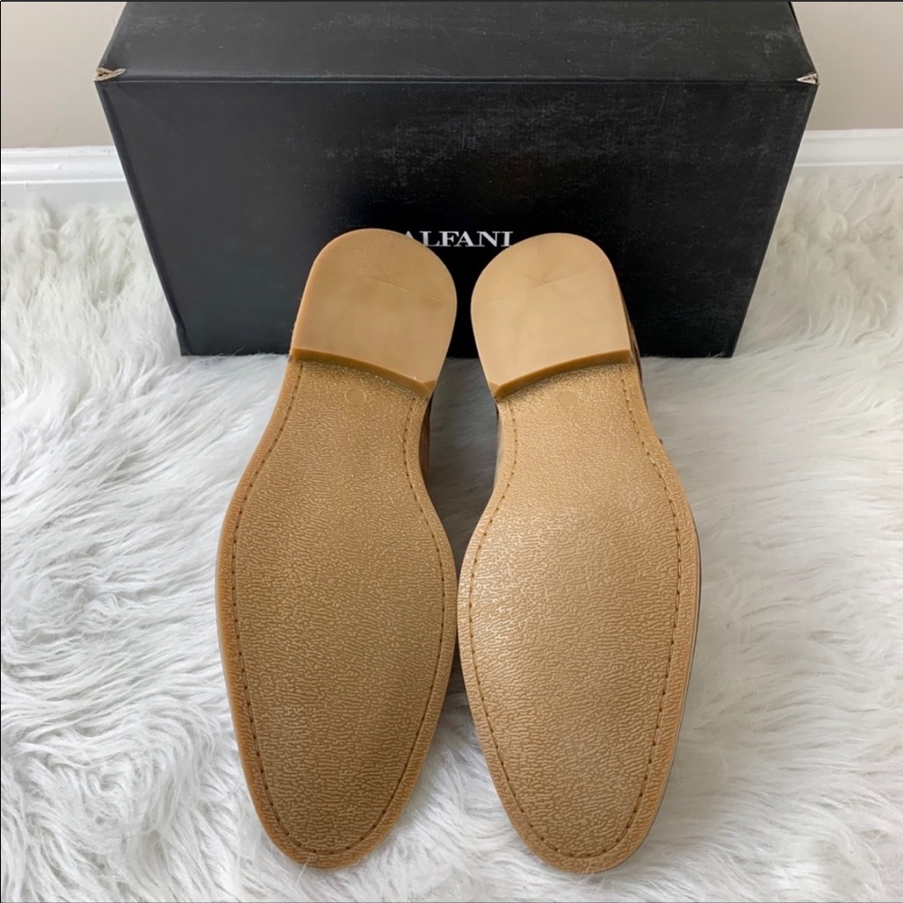 🔥ALFANI🔥KEVIN LIGHT TAN OXFORD SHOES SIZE 7 NEW IN BOX - Picture 4 of 7